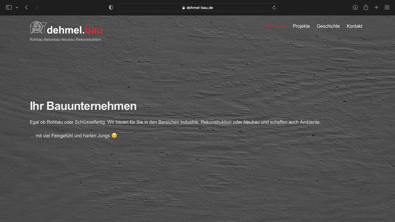 dehmel-bau Ansicht Website